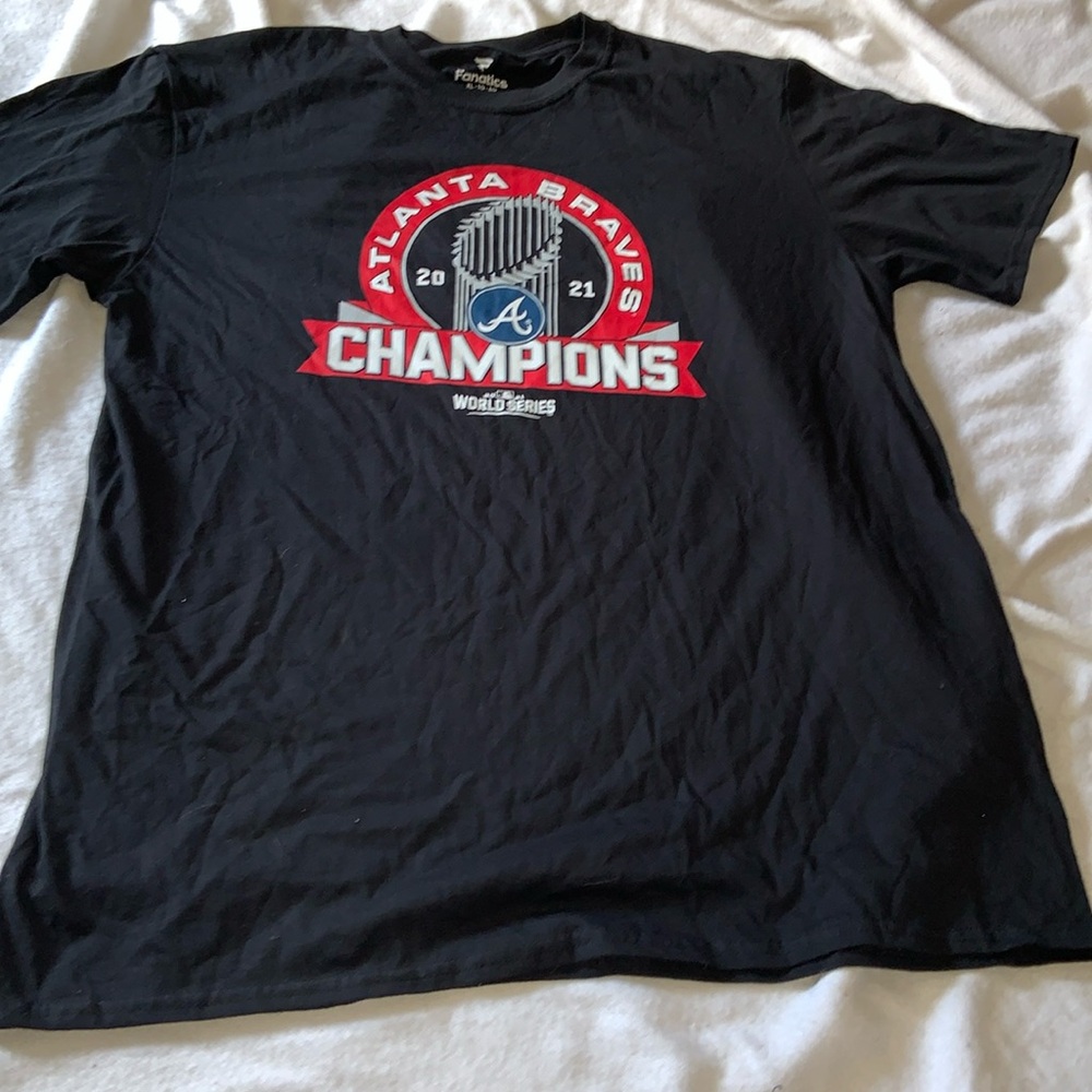 Atlanta Braves 2021 national champions MLB extra large T-shirt black unisex
